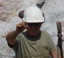 Richard displays tourmaline