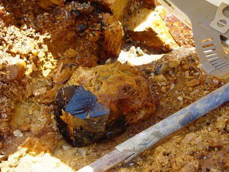 Large elbaite from pocket 10