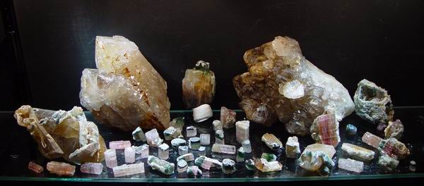 A collection of elbaite from the 2nd day